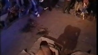 Anita Rinaldi having sex front of crowd of people